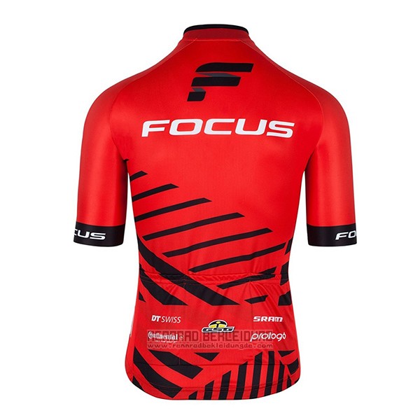 2017 Fahrradbekleidung Focus XC Rot Trikot Kurzarm und Tragerhose